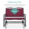 Best Choice Products 2-Person Outdoor Swing Glider, Steel Patio Loveseat, Bench Rocker w/ Armrests